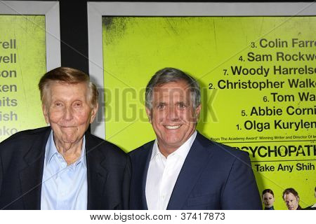 LOS ANGELES - 30 de OCT: Sumner Redstone, Les Moonves en el estreno de 
