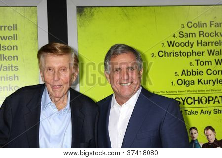 LOS ANGELES - 30 de OCT: Sumner Redstone, Les Moonves en el estreno de 