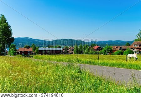 Scenes Of The Beautiful Siljan Lake And Its Rural Surrounding On A Sunny Summer Morning.
