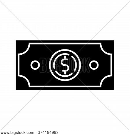 Dollar Black Glyph Icon. Money Exchange. Investment In Stock. Trading Service. Financial Wealth. Bil