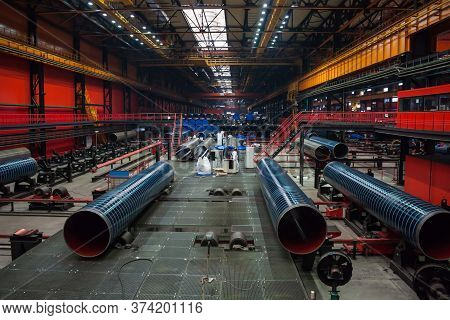 Chelyabinsk, Russia - October 22, 2014: Modern Tube Rolling Plant
