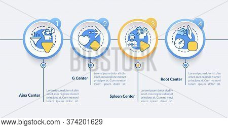 Energy Circulation Vector Infographic Template. Human Body Centers Presentation Design Elements. Dat