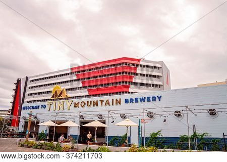 Townsville, Queensland, Australia - June 2020: Exterior Facade Of The Poular Tiny Mountain Brewery I
