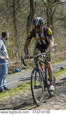 Wallers,france - April 12,2015: The South African Cyclist, Reinardt Janse Van Rensburg Of Mtn-qhubek