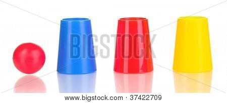 Tryllekunstner sæt isolerede hvid