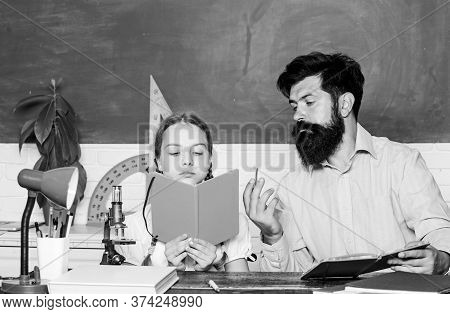 Man Bearded Teacher Excellent Pedagogue. Pedagogue Skills. Talented Pedagogue. Work Together To Acco