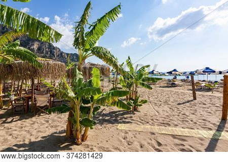 Tsampika Beach On Rhodes Island In Greece