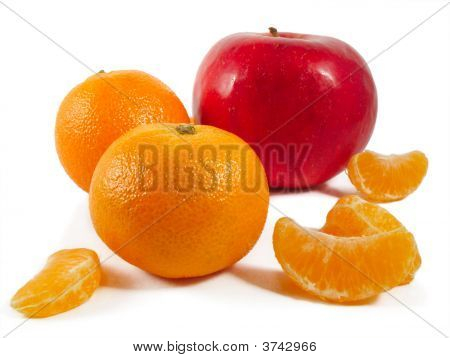Apple und Mandarinen.