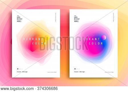Minimal Poster Layout With Vibrant Gradient Blurs.