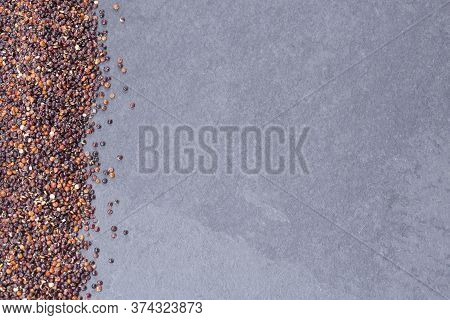 Black Quinoa Seeds - Chenopodium Petiolare. Text Space