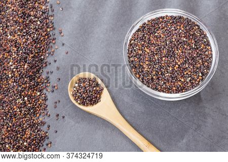 Black Quinoa Seeds - Chenopodium Petiolare. Text Space