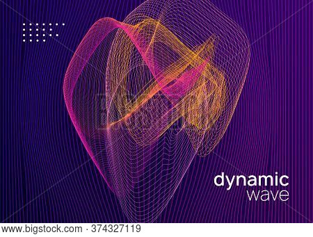 Music Poster. Modern Show Magazine Template. Dynamic Fluid Shape And Line. Neon Music Poster. Electr