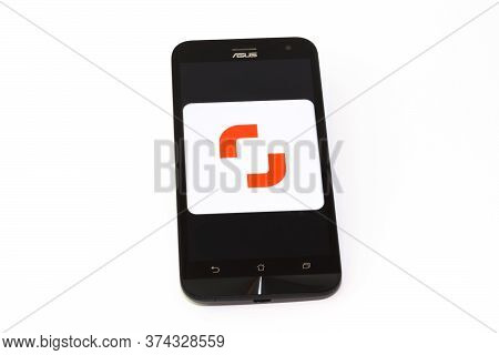 Kouvola, Finland - 23 January 2020: Shutterstock Contributor App Logo On The Screen Of Smartphone As