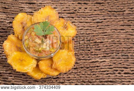 Patacón Fried Flattened Pieces Of Green Plantain (tostón, Tachino)