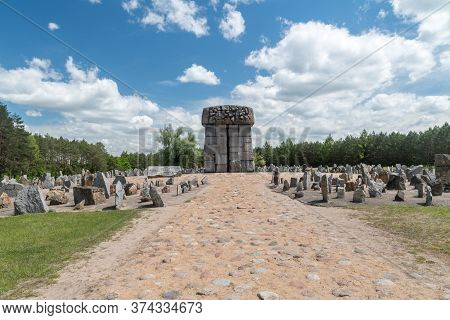 Wolka Okraglik, Poland - June 2, 2020: Memorial At Treblinka Ii.