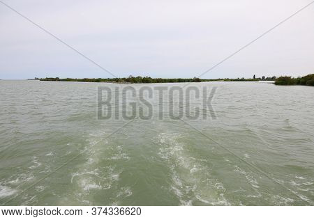 Wide Mouth Of Po River In Northern Italy