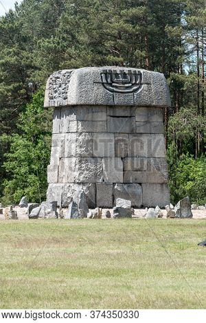 Wolka Okraglik, Poland - June 2, 2020: Memorial At Treblinka Ii Of Nazi German Extermination Camp.