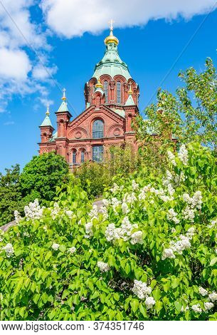 Uspenski Cathedral (uspenskin Katedraali) In Helsinki, Finland