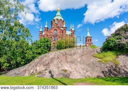 Uspenski Cathedral (uspenskin Katedraali) In Helsinki, Finland