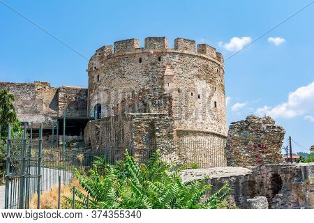 Trigonio Tower Of Byzantine Walls, Thessaloniki, Greece