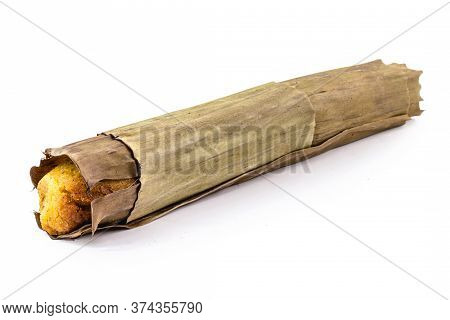 Brazilian Cornbread On Isolated White Background. Homemade Cheese Bread, Called Broa Or Broinha, Foo