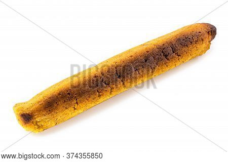 Brazilian Cornbread On Isolated White Background. Homemade Cheese Bread, Called Broa Or Broinha, Foo