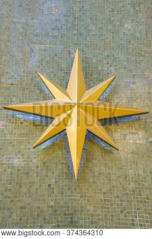 Star Sculpture At Building Facade