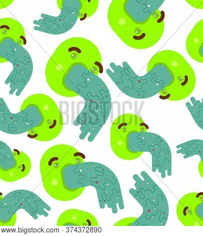 Vomit Isolated Pattern Seamless. Spew Background. Spue Vector Texture