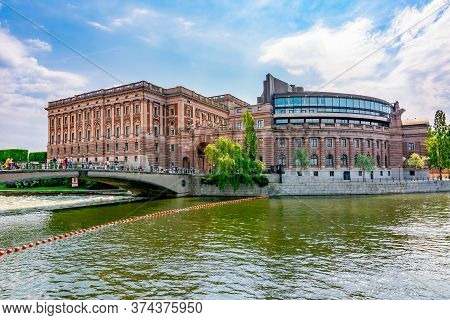 Parliament House (riksdag) Building In Stockholm, Sweden