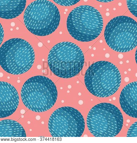 Neptune Planet Abstract Seamless Space Pattern Background With Planets. Solar System Planets Childre