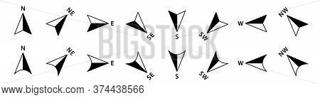 Flat Linear Design. Set Of Volume Icons. Black Volume Sound Icons. Information Sound Icon For Apps A