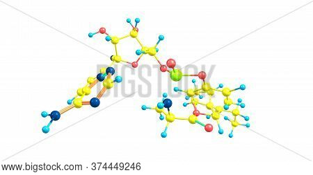 Tannic Acid Molecular Structure Isolated On White