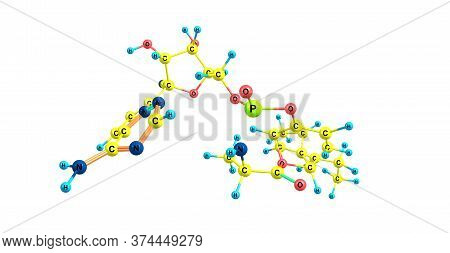 Tannic Acid Molecular Structure Isolated On White