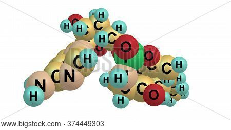 Tannic Acid Molecular Structure Isolated On White