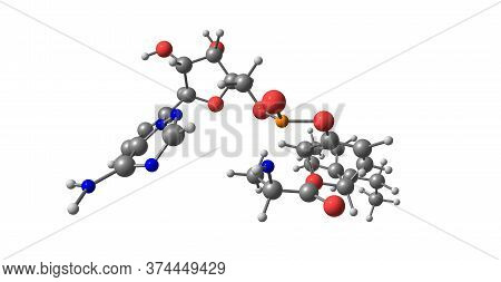 Tannic Acid Molecular Structure Isolated On White