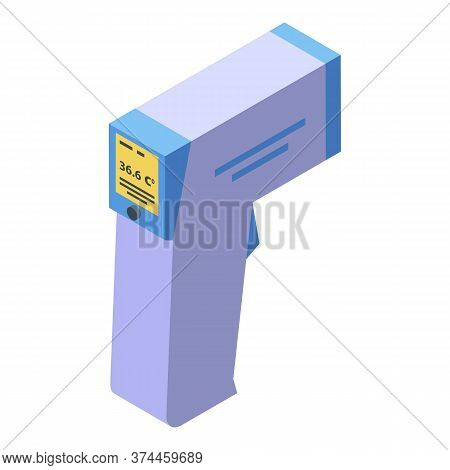 Thermometer Gun Icon. Isometric Of Thermometer Gun Vector Icon For Web Design Isolated On White Back