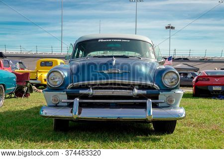 Daytona, Florida / United States - November 24, 2018: 1954 Plymouth Savoy Hydrive At The Fall 2018 D