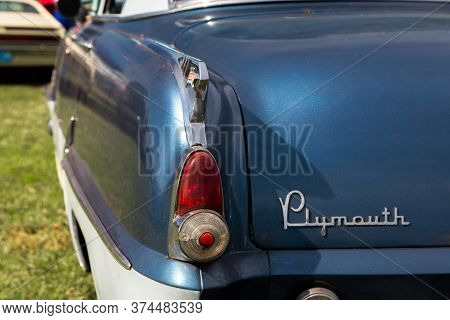 Daytona, Florida / United States - November 24, 2018: 1954 Plymouth Savoy Hydrive At The Fall 2018 D