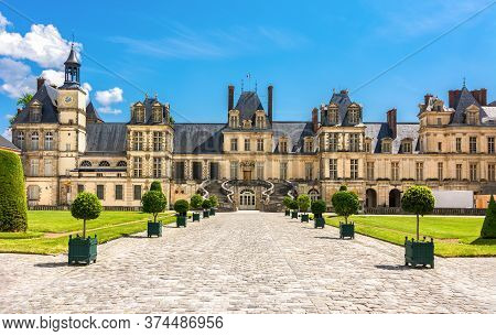 Fontainebleau Palace (chateau De Fontainebleau) In France