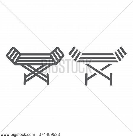 Metal Clothes Dryer Line And Glyph Icon, Laundry And Housekeeping, Rack Dryer Sign, Vector Graphics,