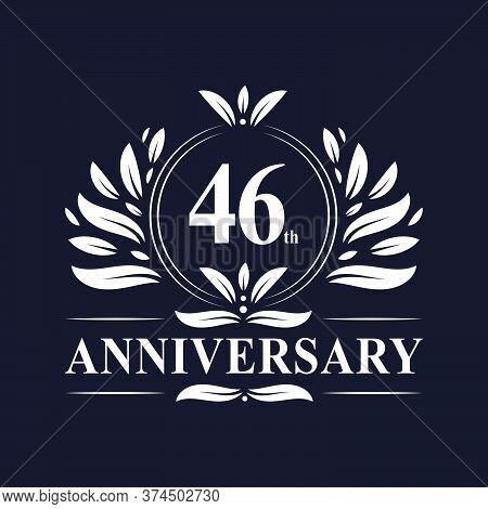 46th Anniversary Logo, 46 Years Anniversary Design, Vector Illustration.