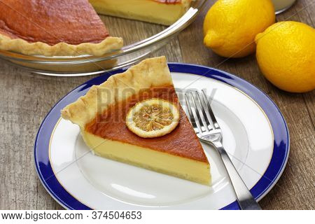 homemade lemon buttermilk pie, southern united states cuisine