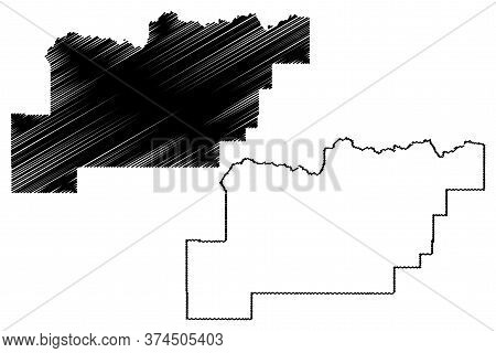 Clark County, Idaho (u.s. County, United States Of America, Usa, U.s., Us) Map Vector Illustration, 