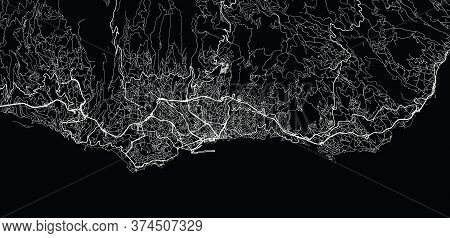 Urban Vector City Map Of Funchal, Madeira, Portugal