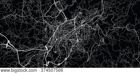 Urban Vector City Map Of Braga, Portugal