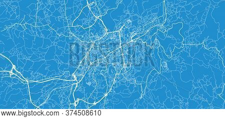 Urban Vector City Map Of Braga, Portugal