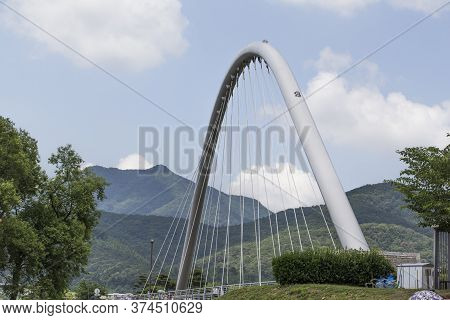 A Bridge At The Water Garden On Bukhan River.