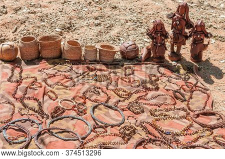 Himba Arts And Crafs For Sale At A Himba Village Near Epupa