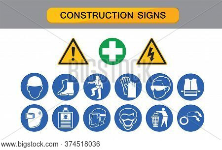 Construction Site  Icons Set , Industry  Vector Design.