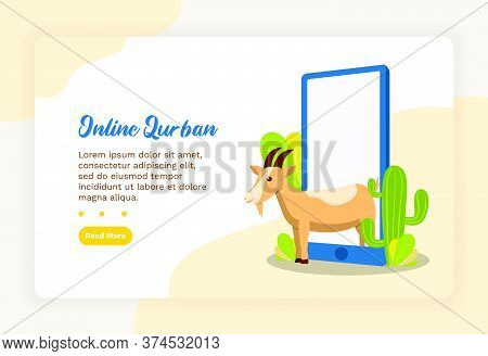 Vector Illustration Graphic Of Ui/ux Online Qurban. Perfect For Ui/ux Design. Vector Illustration